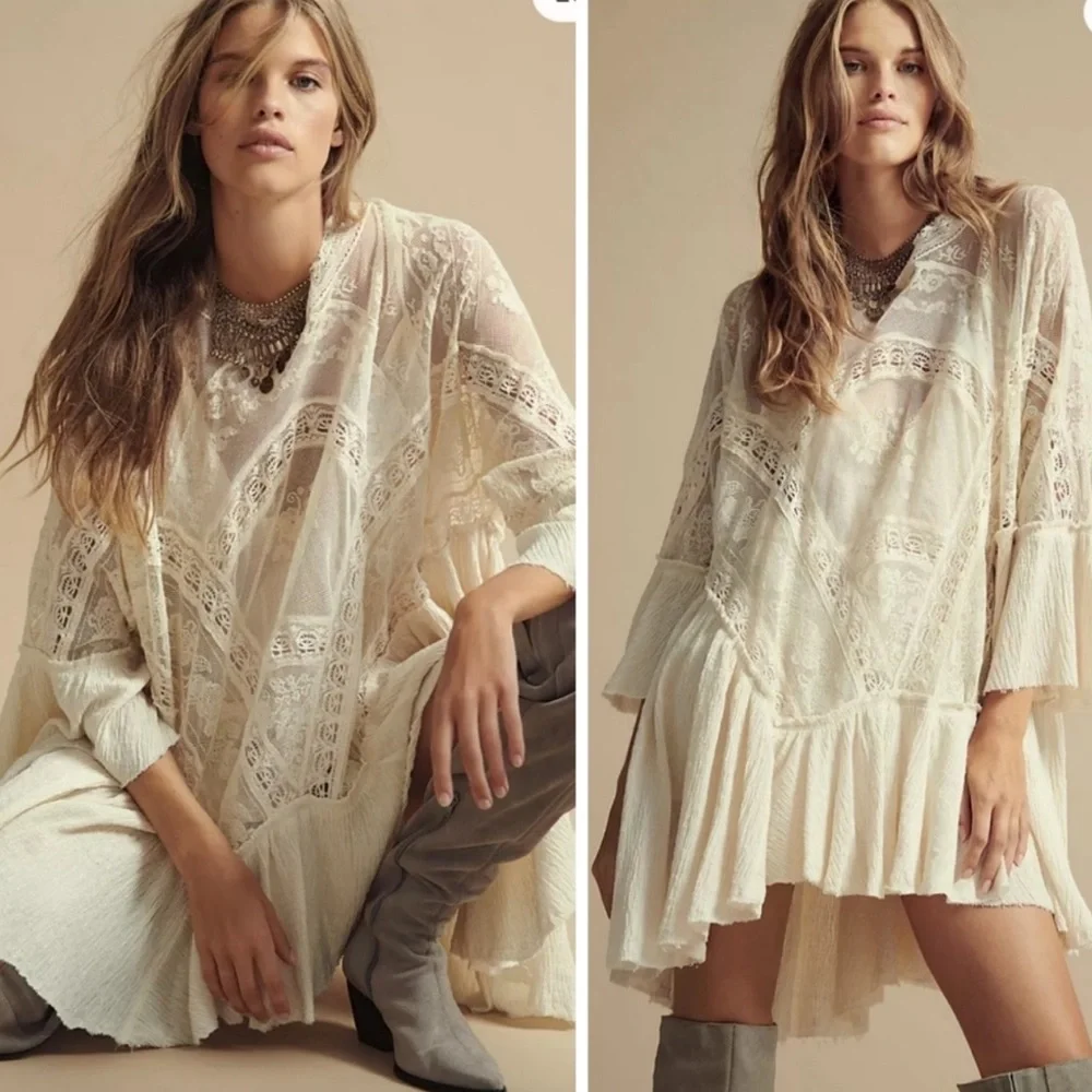 NWT Free People | Layered In Lace Swing Dress | Small